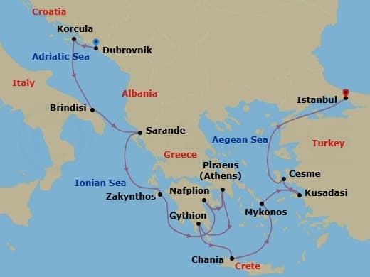 Cruise Itinerary Map