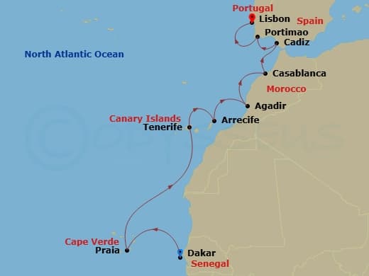 Cruise Itinerary Map