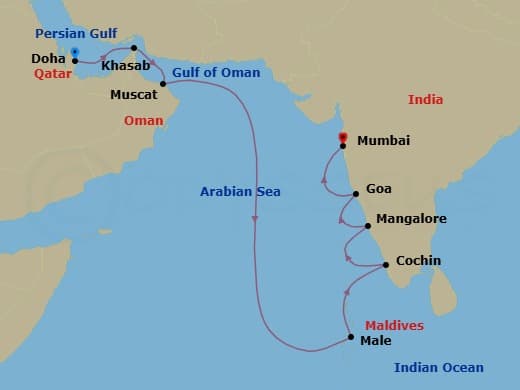 Cruise Itinerary Map