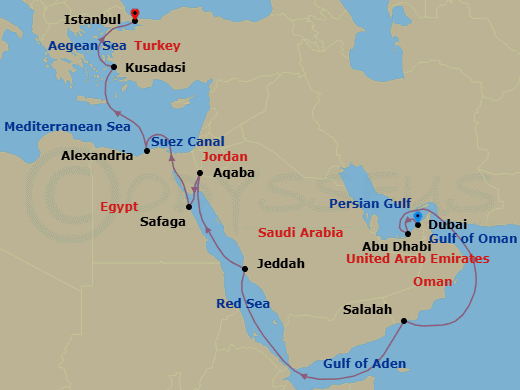 Cruise Itinerary Map