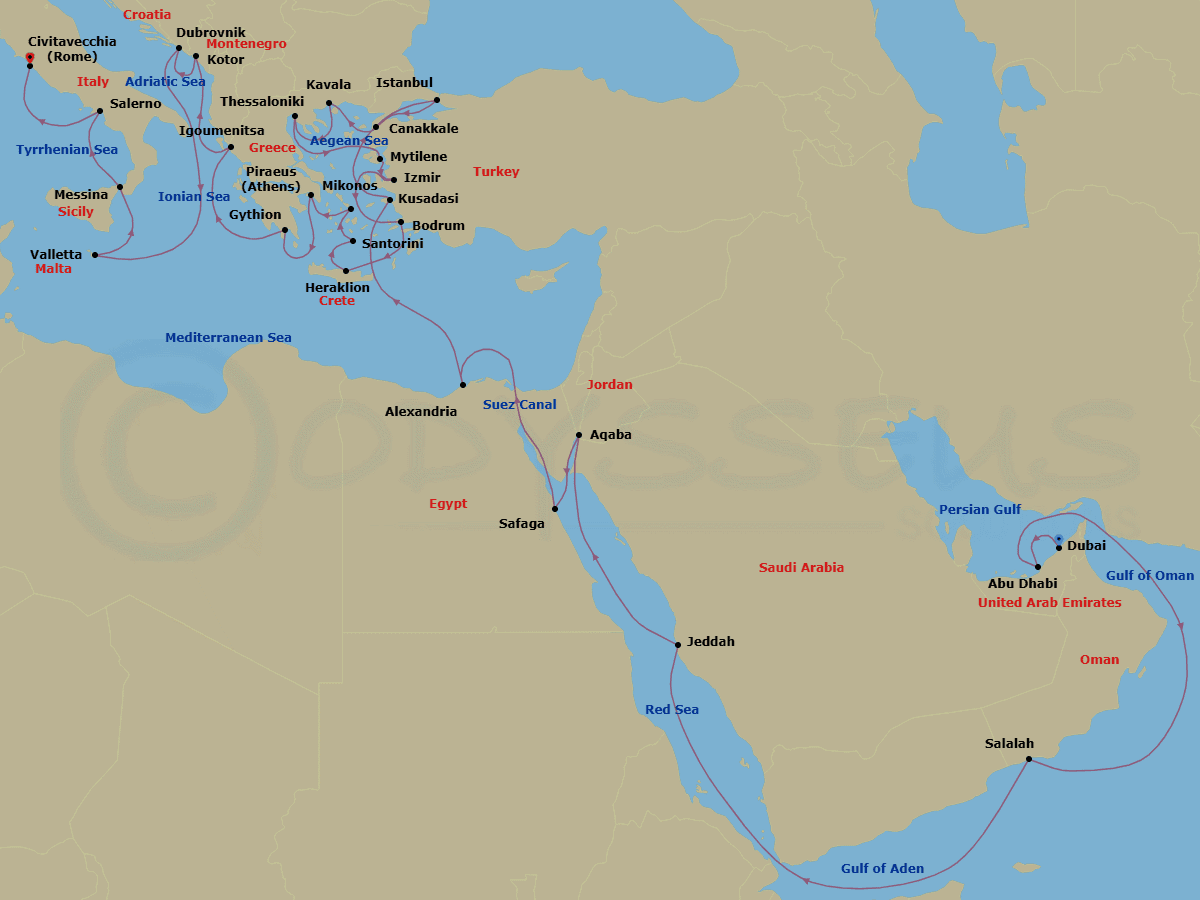 Cruise Itinerary Map