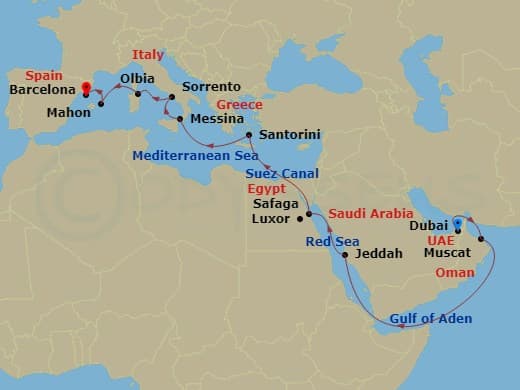 Cruise Itinerary Map