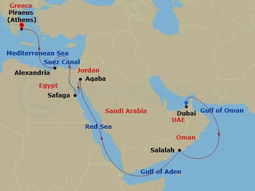 Cruise Itinerary Map