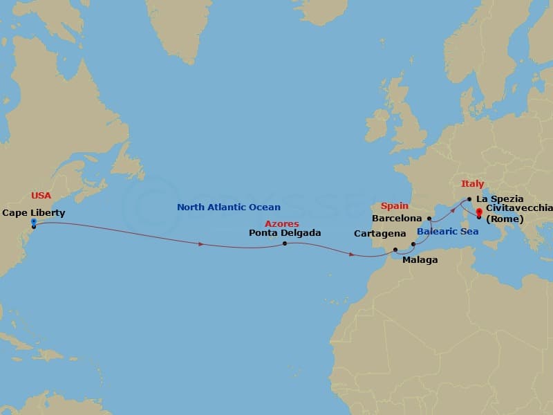 Cruise Itinerary Map