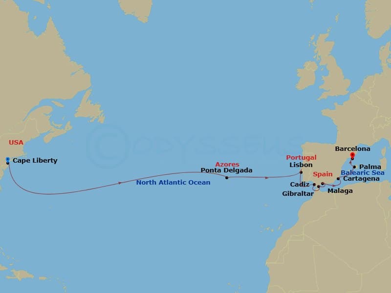 Cruise Itinerary Map