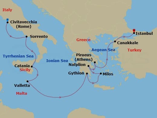 Cruise Itinerary Map