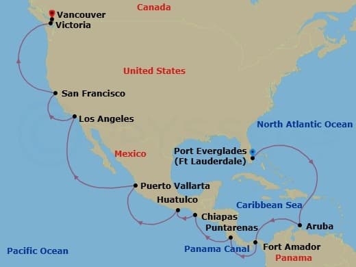 Cruise Itinerary Map
