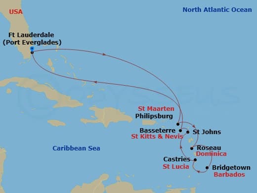 Cruise Itinerary Map