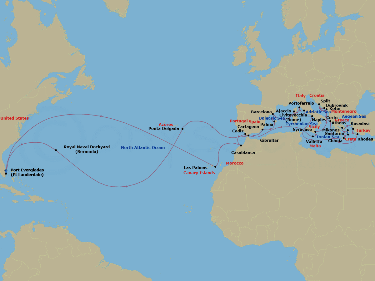 Cruise Itinerary Map