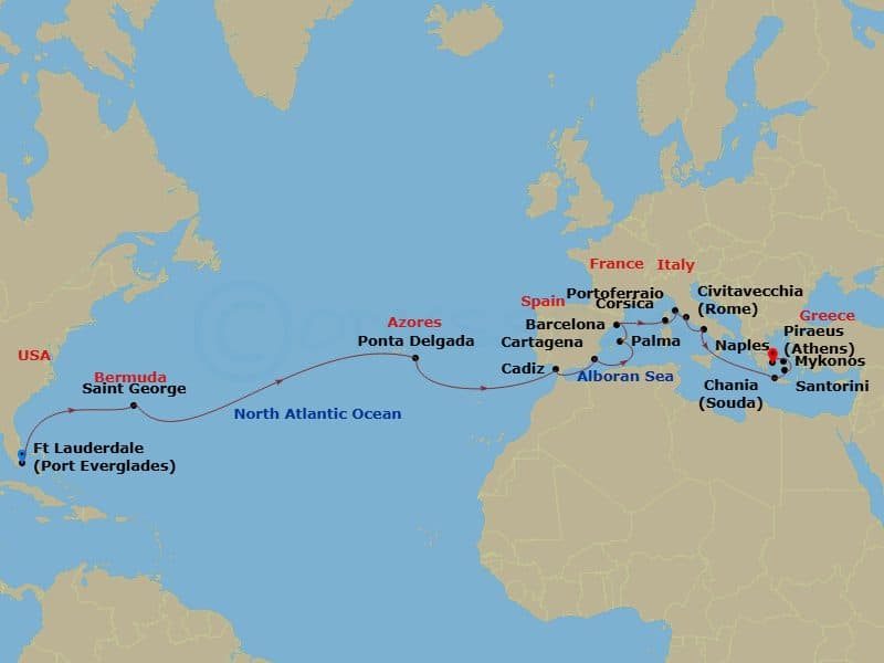 Cruise Itinerary Map