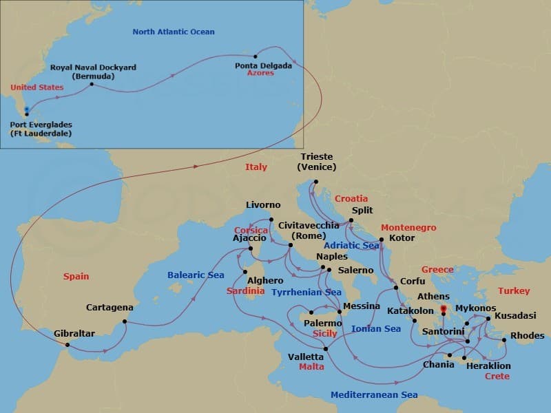 Cruise Itinerary Map