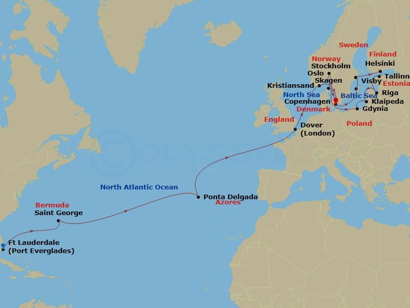 Cruise Itinerary Map