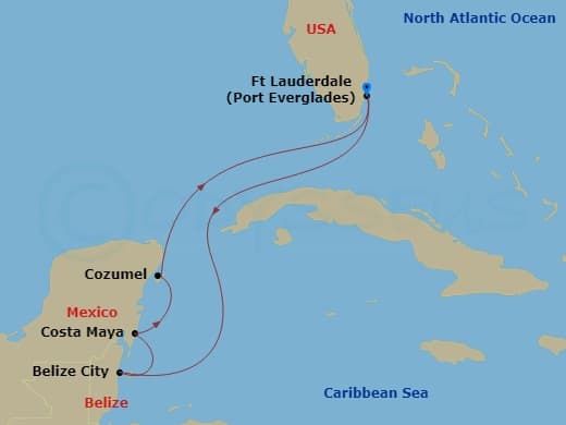 Cruise Itinerary Map