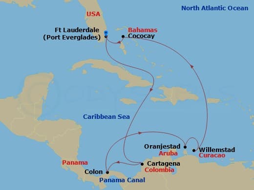 Cruise Itinerary Map