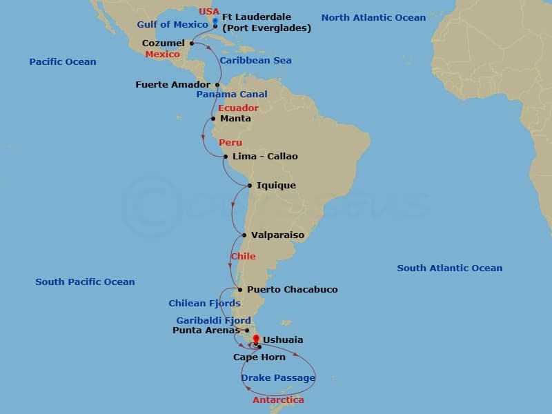 Cruise Itinerary Map