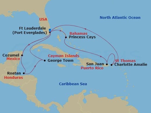 Cruise Itinerary Map