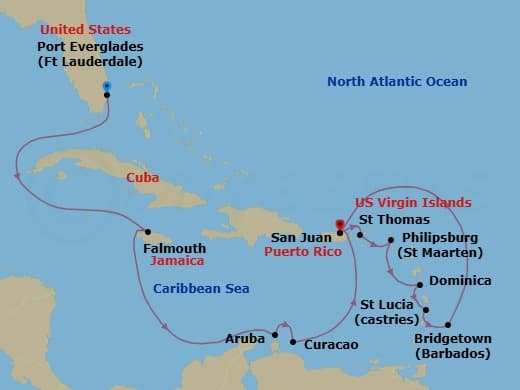 Cruise Itinerary Map