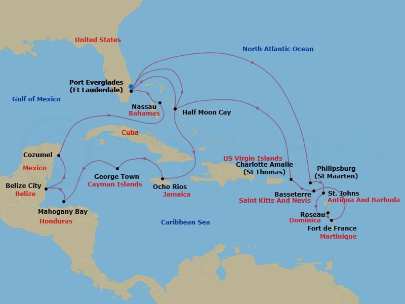 Cruise Itinerary Map