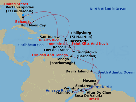 Cruise Itinerary Map