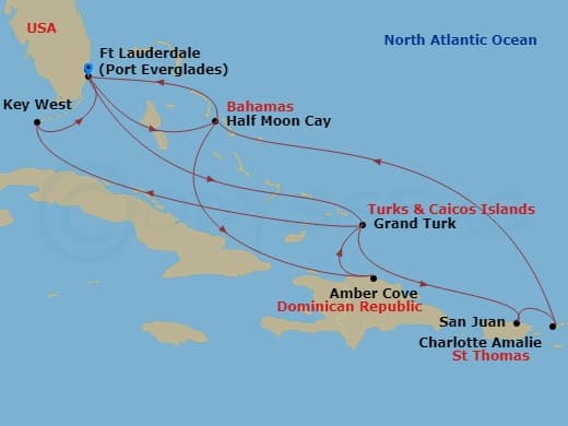 Cruise Itinerary Map