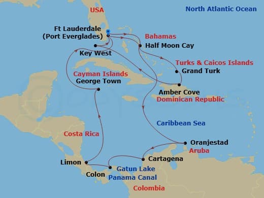 Cruise Itinerary Map