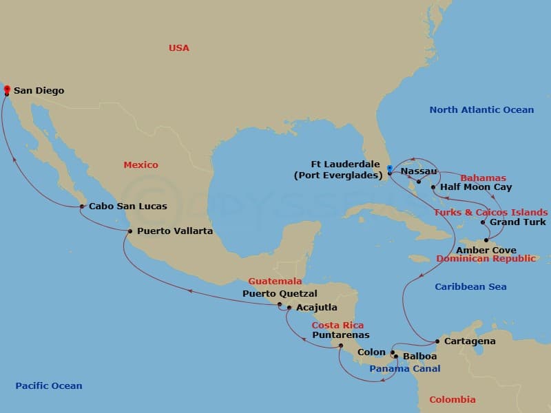 Cruise Itinerary Map