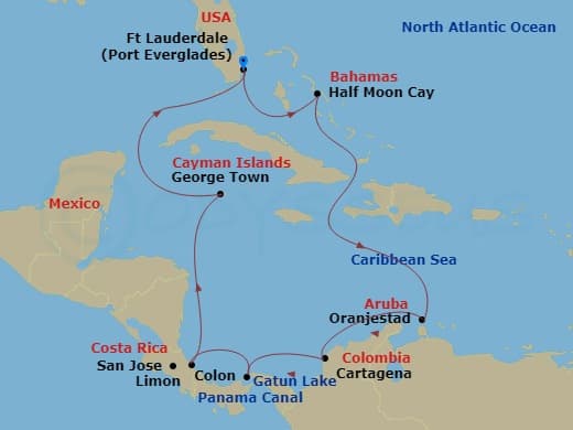 Cruise Itinerary Map