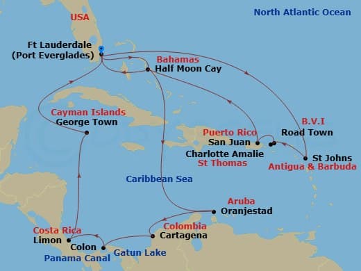 Cruise Itinerary Map