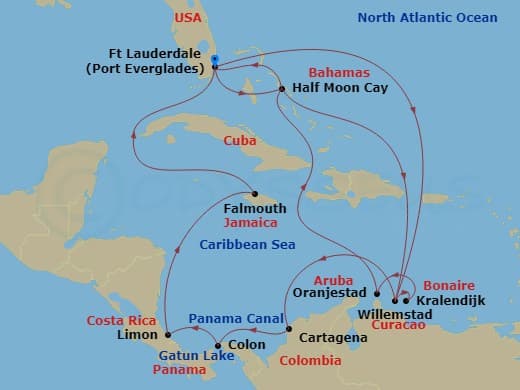 Cruise Itinerary Map
