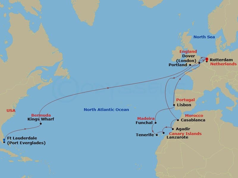 Cruise Itinerary Map