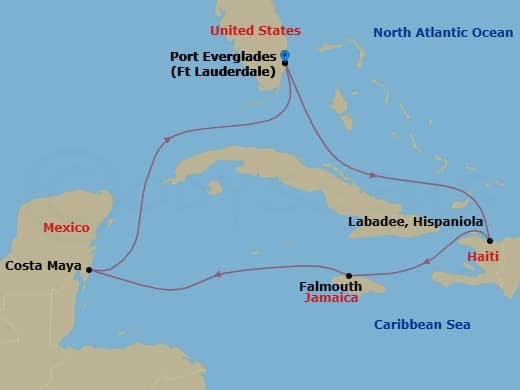 Cruise Itinerary Map
