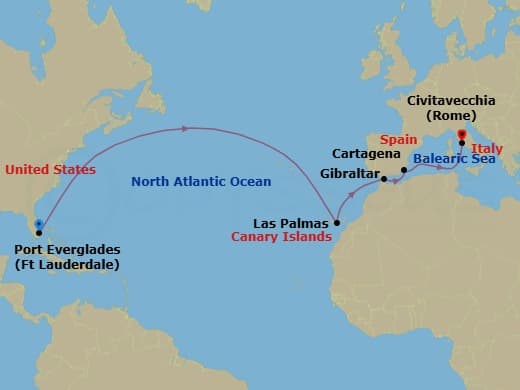 Cruise Itinerary Map