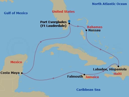 Cruise Itinerary Map