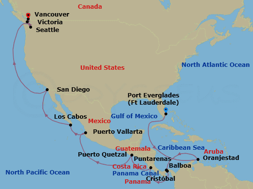 Cruise Itinerary Map