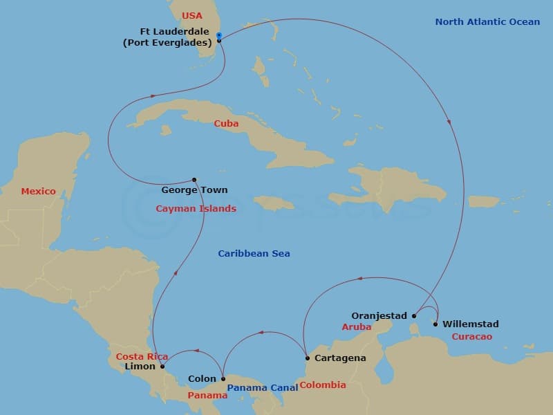 Cruise Itinerary Map