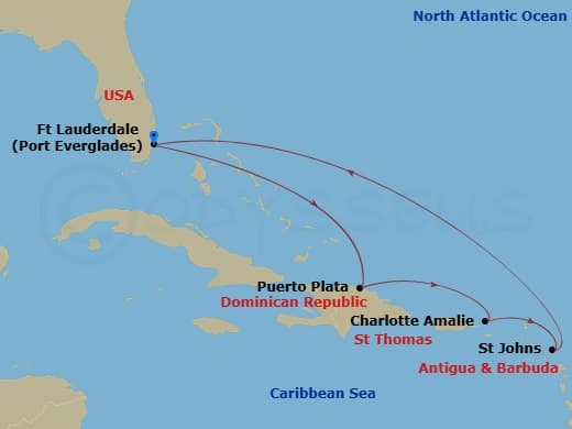 Cruise Itinerary Map