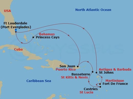 Cruise Itinerary Map