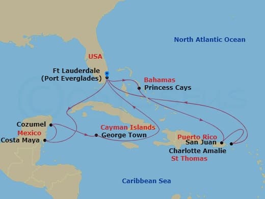 Cruise Itinerary Map