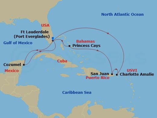 Cruise Itinerary Map