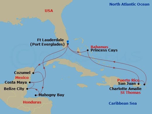 Cruise Itinerary Map