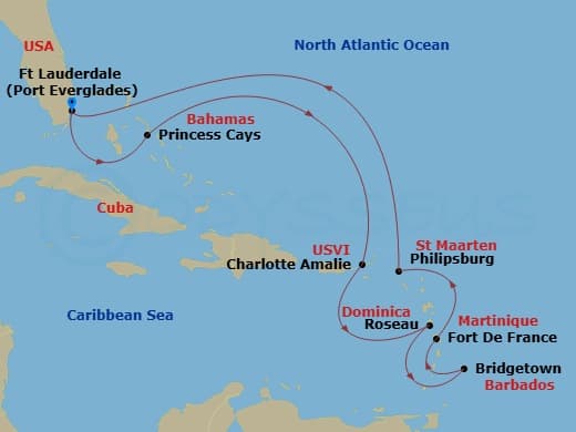 Cruise Itinerary Map
