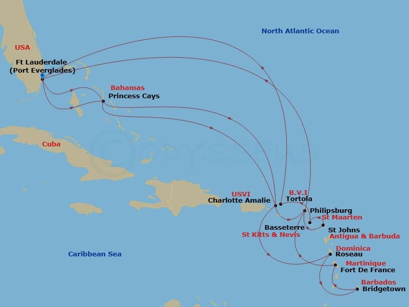 Cruise Itinerary Map