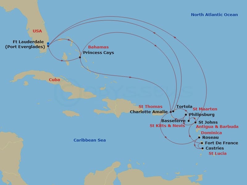 Cruise Itinerary Map