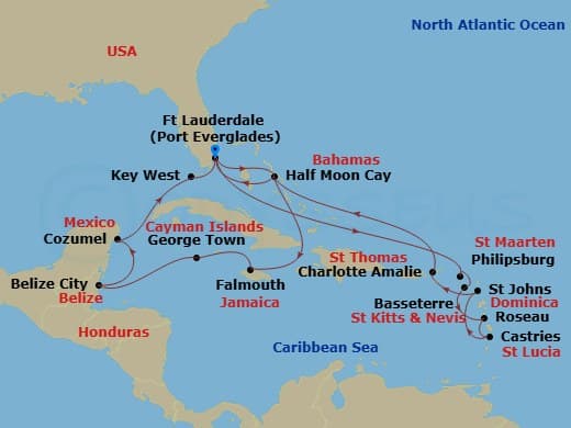 Cruise Itinerary Map