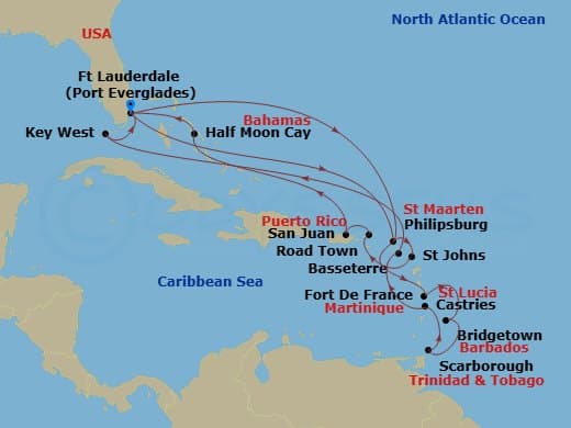 Cruise Itinerary Map