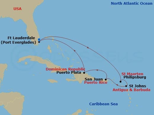 Cruise Itinerary Map