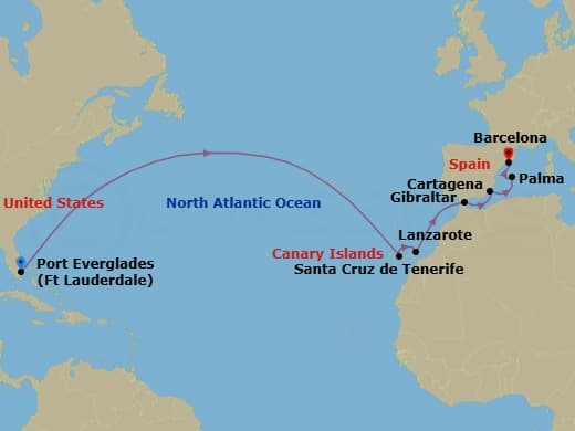 Cruise Itinerary Map