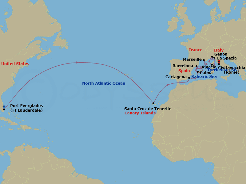 Cruise Itinerary Map