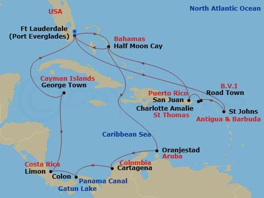 Cruise Itinerary Map