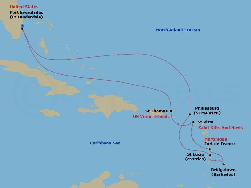 Cruise Itinerary Map